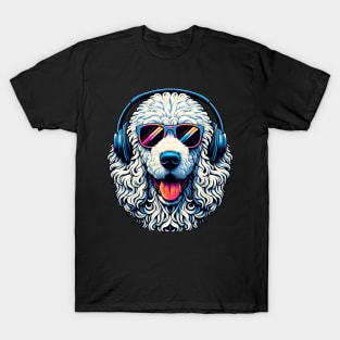 Komondor Smiling DJ with Headphones and Sunglasses T-Shirt